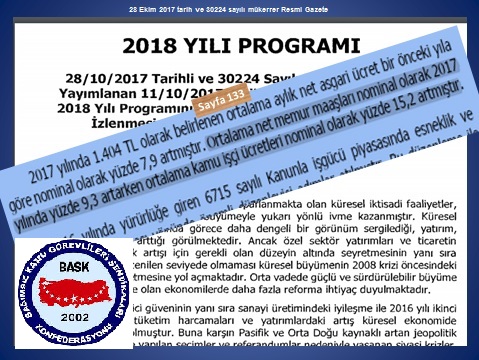 DEVLETİN RESMİ RAKAMLARI MEMUR-SEN’İN 