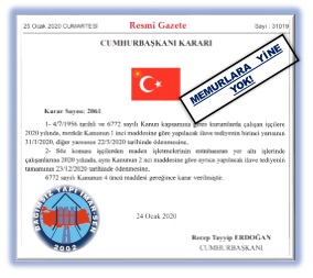 KAMU İŞÇİLERİ 31 OCAK’TA İKRAMİYE ALACAK, MEMURA YİNE YOK.